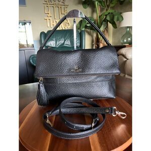 Kate Spade Carmen Southport Avenue Black Pebbled Leather Tote Bag Purse EUC